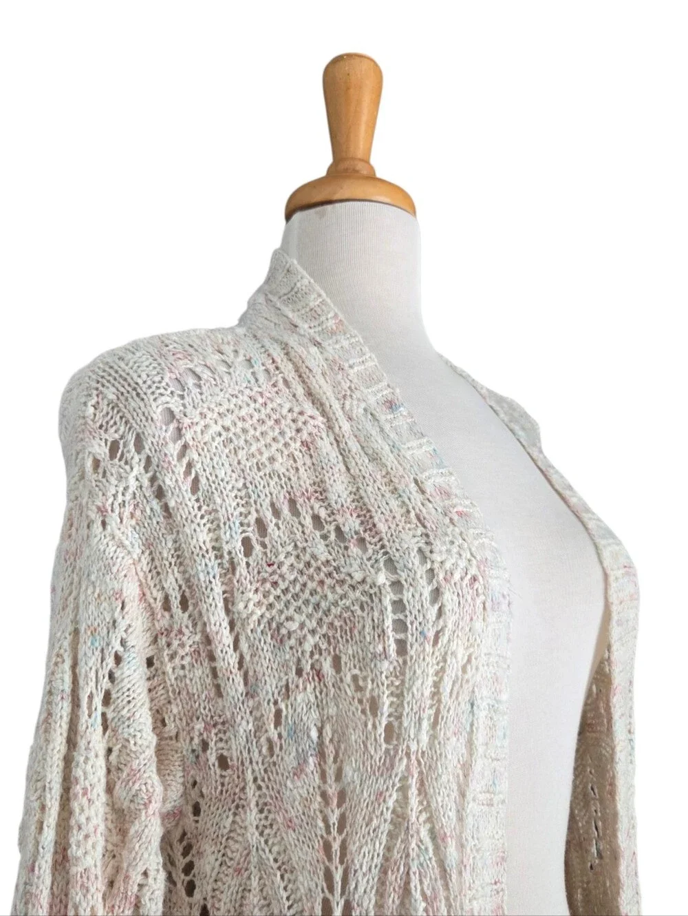 Anthropologie Pilcro Pointelle Duster Cardigan Women's Small S Boho Cottagecore